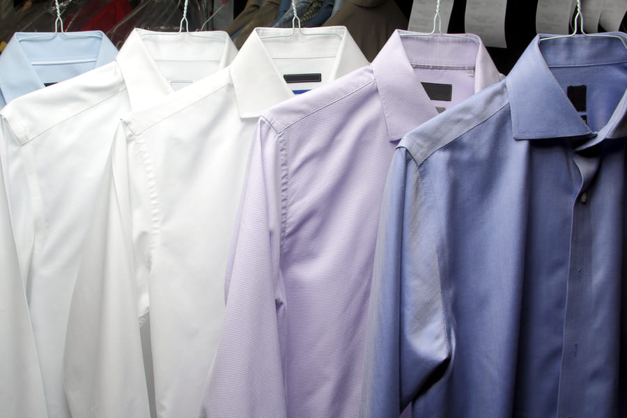 ironed shirt at the dry cleaners
